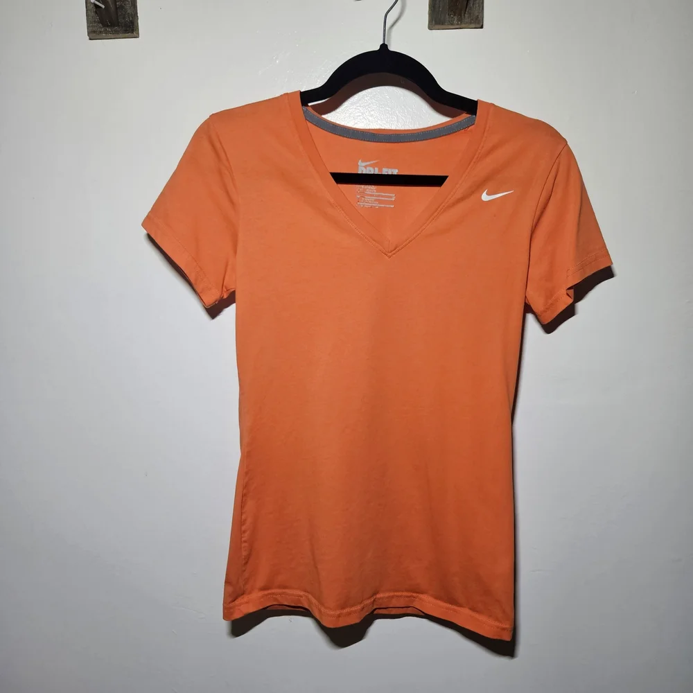 Nike Women's Bright Orange V-Neck Tee